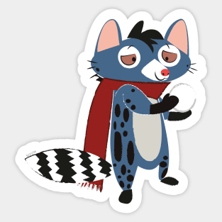 Genet Gentleman Snowball Sticker